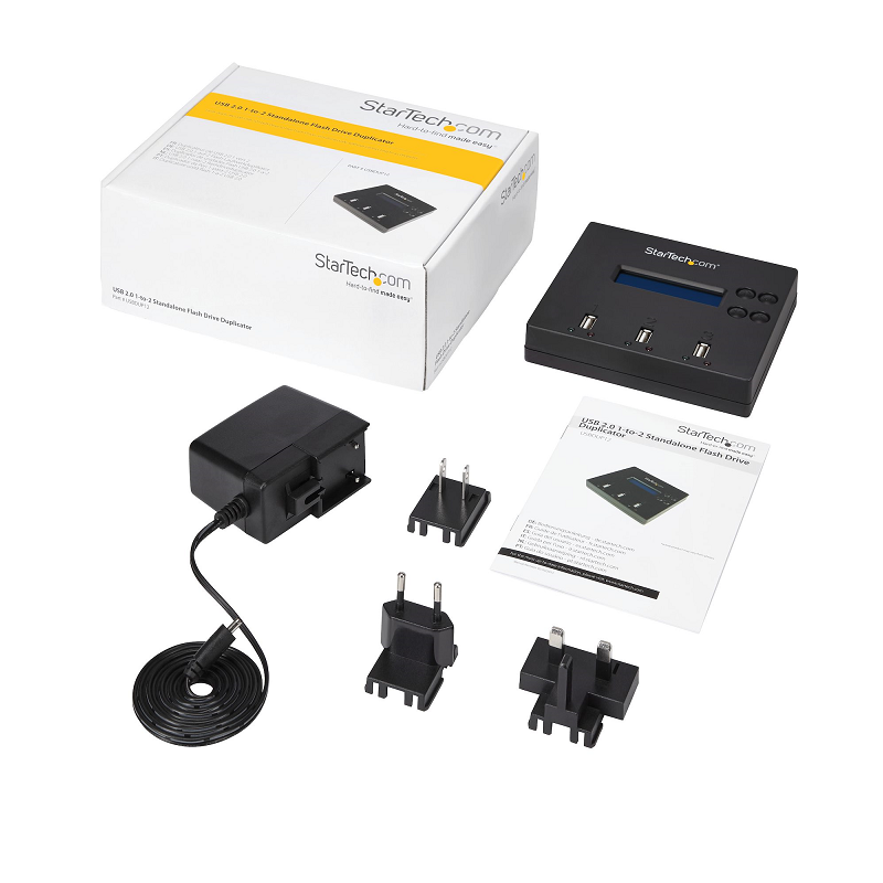 StarTech USBDUP12 1:2 Standalone USB Duplicator and Eraser for Flash Drives