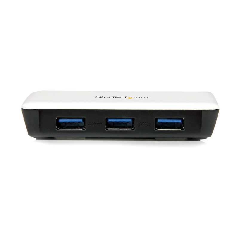 StarTech ST3300U3S USB 3.0 to Gigabit Ethernet NIC Network Adapter with 3 Port Hub - White