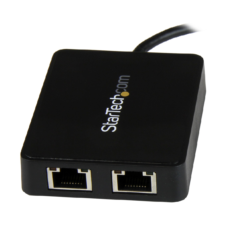 StarTech US1GC301AU2R USB-C to Dual Gigabit Ethernet Adapter with USB (Type-A) Port