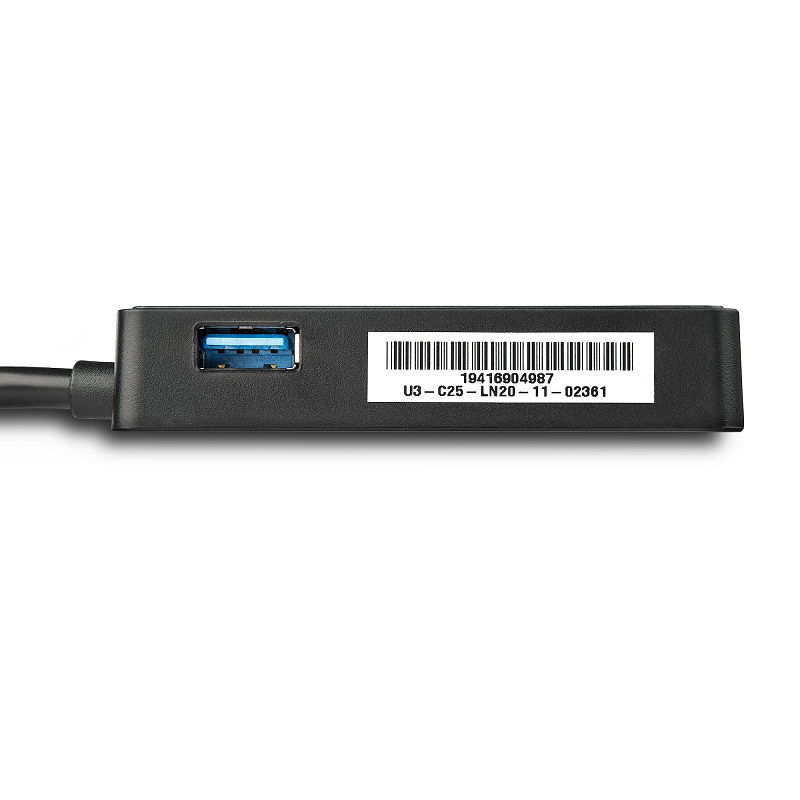 StarTech USB31000SPTB USB 3.0 to Gigabit Ethernet Adapter NIC w/ USB Port - Black