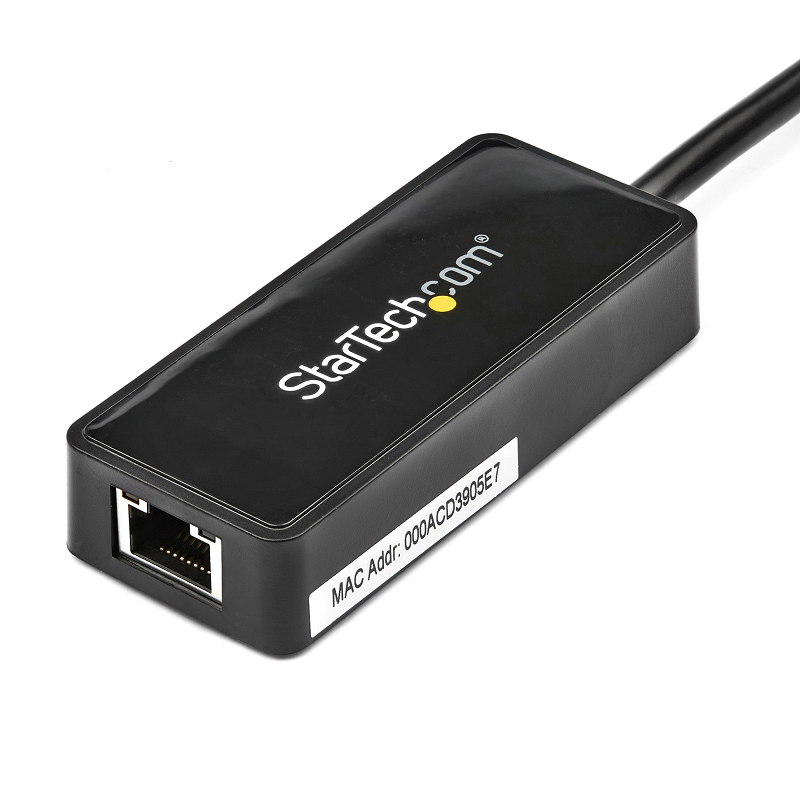 StarTech USB31000SPTB USB 3.0 to Gigabit Ethernet Adapter NIC w/ USB Port - Black