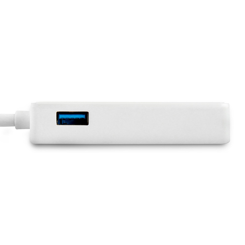 StarTech USB31000SPTW USB 3.0 to Gigabit Ethernet Adapter NIC w/ USB Port - White