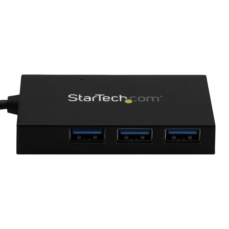 StarTech HB30A3A1CFB 4 Port USB Type-A Hub w/1xUSB-C & 3xUSB-A - Portable/Laptop USB Hub