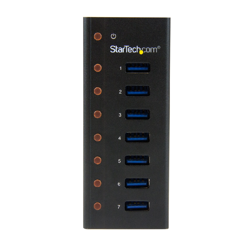 StarTech ST7300U3M 7 Port USB 3.0 Hub - Desktop or Wall-Mountable Metal Enclosure