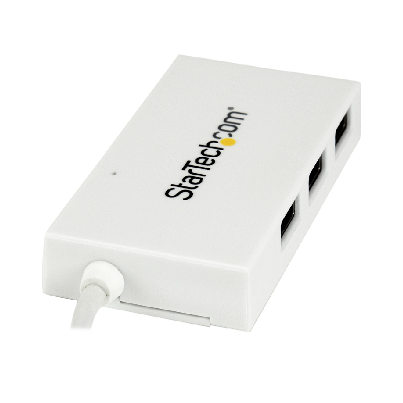 StarTech HB30C3A1CFBW 4 Port USB C Hub w/1xUSB-C & 3xUSB-A Ports (SuperSpeed 5Gbps) -White