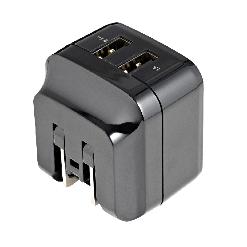 StarTech USB2PACBK Dual-Port USB Wall Charger - International Travel - 17W/3.4A - Black