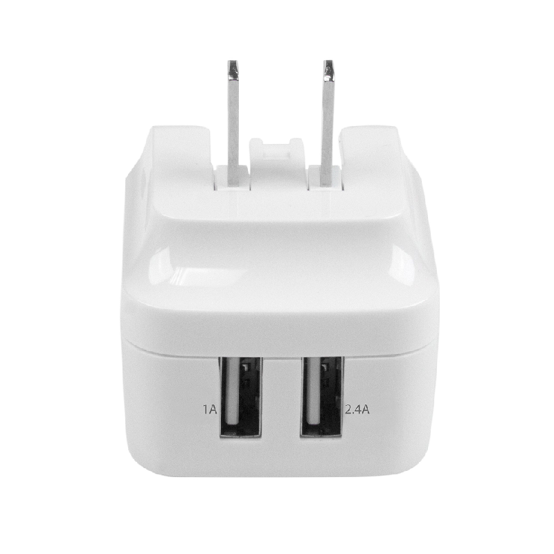 StarTech USB2PACWH Dual-Port USB Wall Charger - International Travel - 17W/3.4A - White