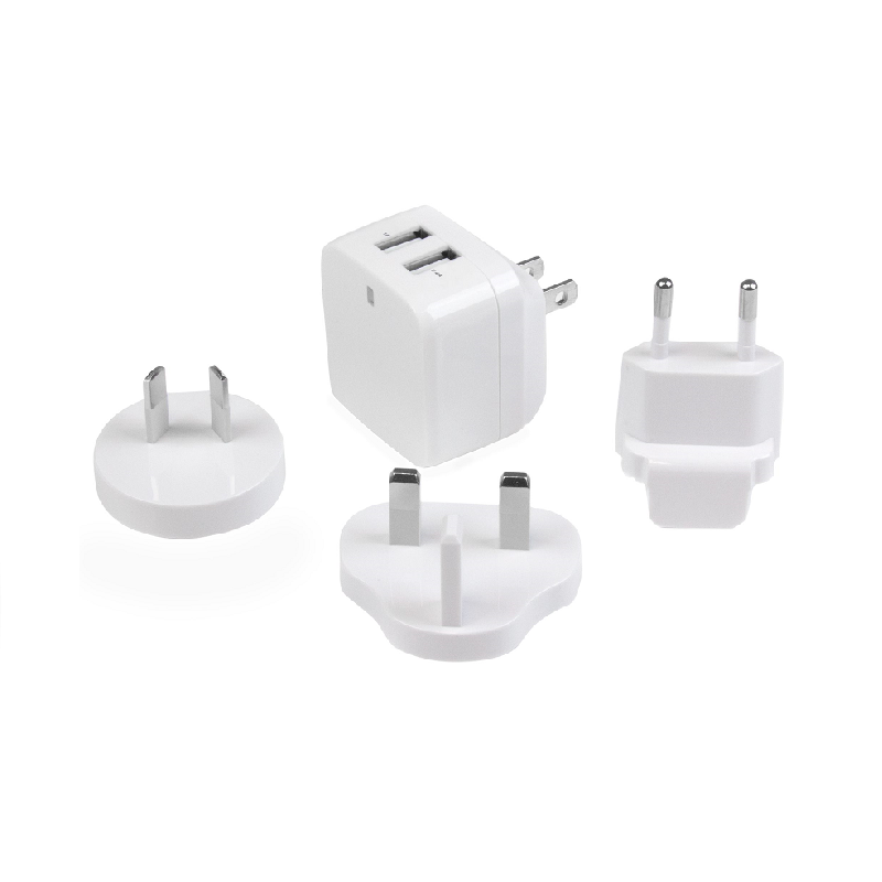 StarTech USB2PACWH Dual-Port USB Wall Charger - International Travel - 17W/3.4A - White