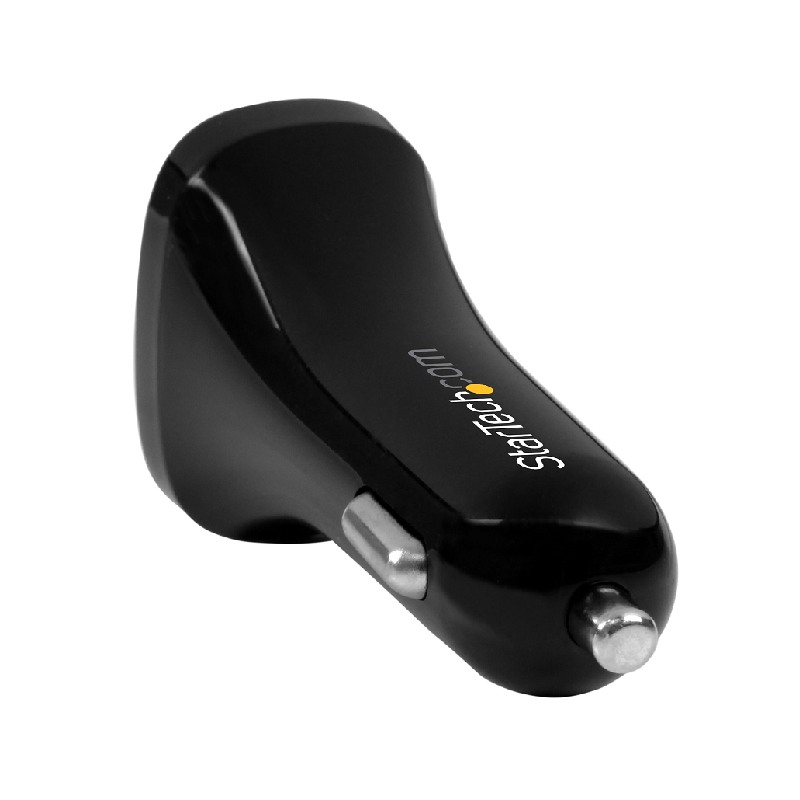 StarTech USB2PCARBKS Dual-Port USB Car Charger - 24W/4.8A - Black
