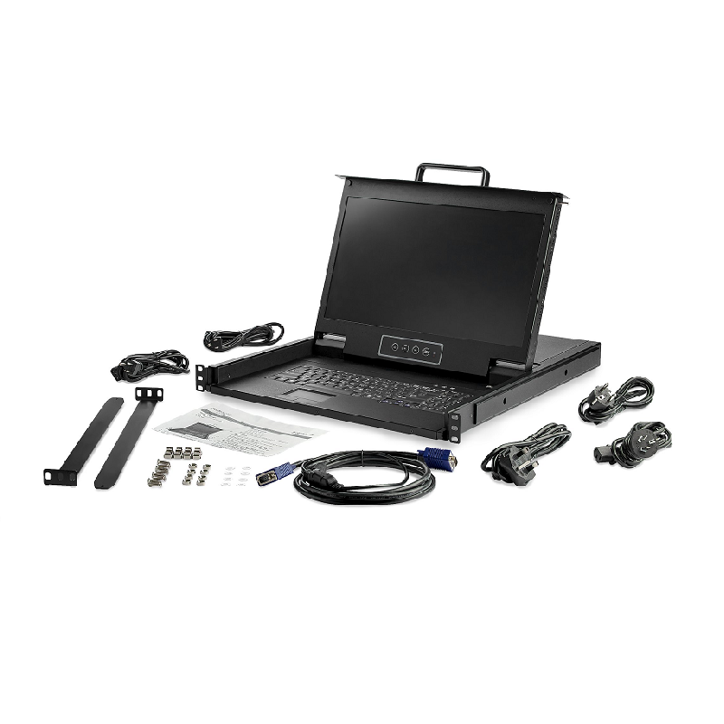 StarTech RKCONS17HD RM KVM Console HD 1080p w/ 17 inch LCD Monitor for Server Rack