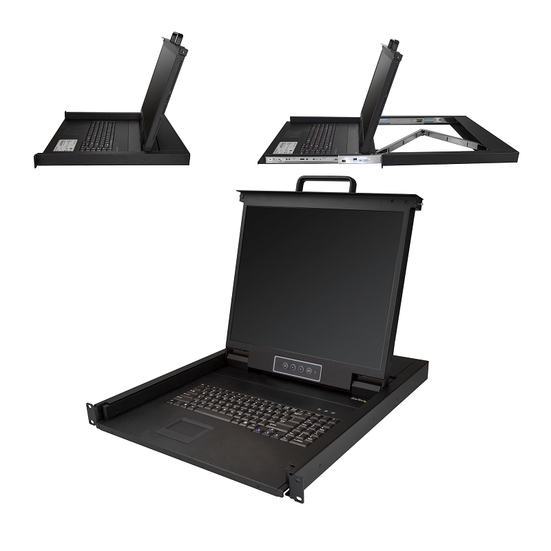 StarTech RKCONS1901 RM KVM Console w/ 19 inch LCD Monitor for Server Rack