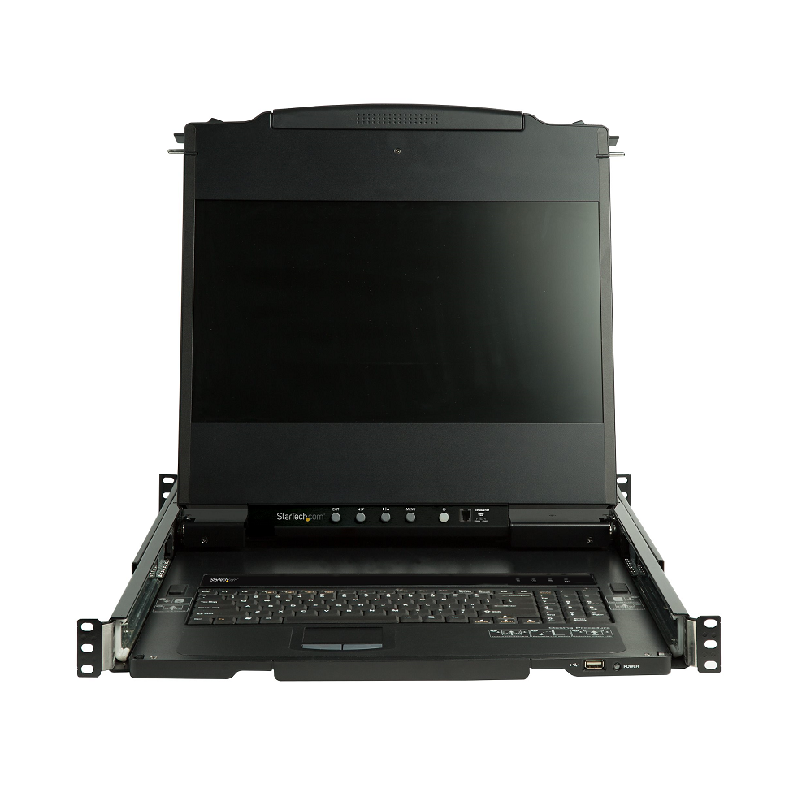 StarTech RKCOND17HD Dual Rail RM KVM Console HD 1080p w/17 inch LCD Monitor for Server Rack