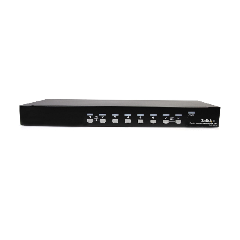 StarTech SV831DUSBAU 8 Port Rackmount USB VGA KVM Switch w/ Audio (Audio Cables Included)
