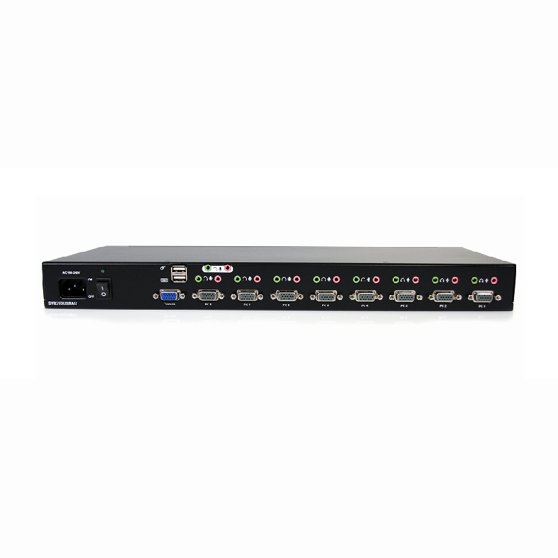 StarTech SV831DUSBAU 8 Port Rackmount USB VGA KVM Switch w/ Audio (Audio Cables Included)