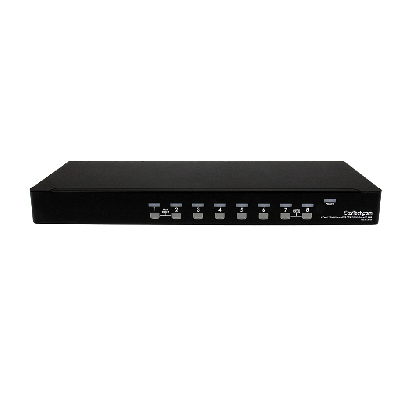 StarTech SV831DUSBGB 8 Port 1U Rackmount USB PS/2 KVM Switch with OSD