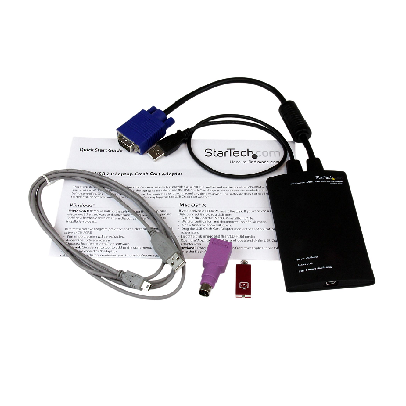 StarTech NOTECONS01 KVM Console to USB 2.0 Portable Laptop Crash Cart Adapter
