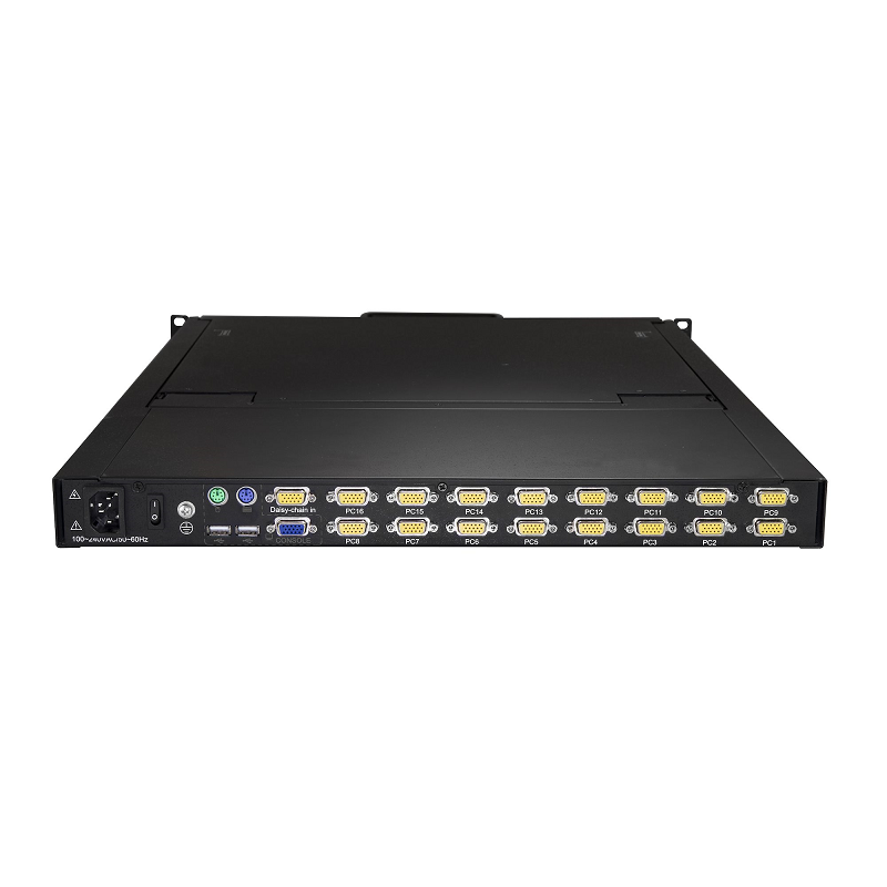 StarTech RKCONS1916K 16 Port RM KVM Console w/6ft Cables Integrated Switch 19 inch LCD Monitor