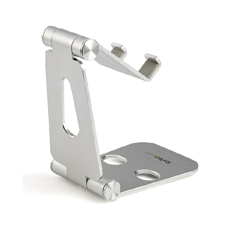 StarTech USPTLSTND Adjustable Multi-Angle Ergonomic Cell Phone Stand for Desk - Silver