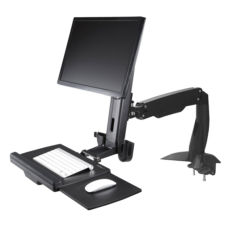 StarTech ARMSTSCP1 Sit Stand Monitor Arm - Desk Mount Adjustable Sit-Stand Workstation Arm