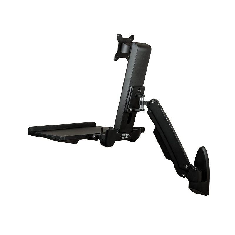 StarTech WALLSTS1 Articulating Full Motion Standing Desk w/Ergonomic Height Adj. Monitor