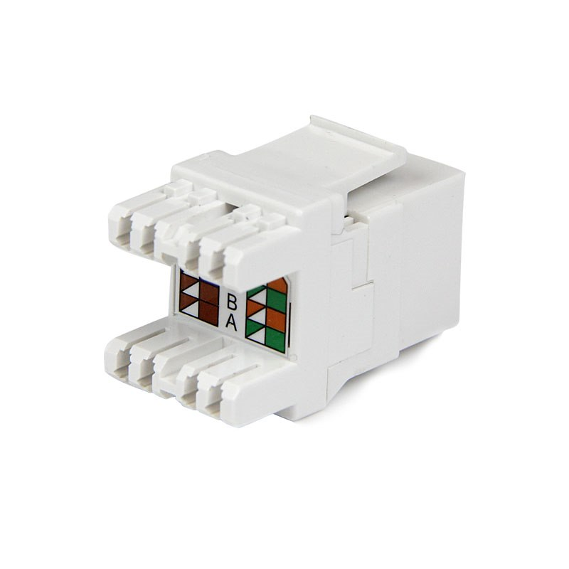 StarTech C6KEY110SWH 180° Cat6 Keystone Jack - RJ45 Ethernet Cat6 Wall Jack White 110 Type