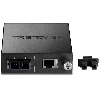 TRENDnet Intelligent 1000Base-T to 1000Base-FX Single Mode SC Fiber Converter (50KM)