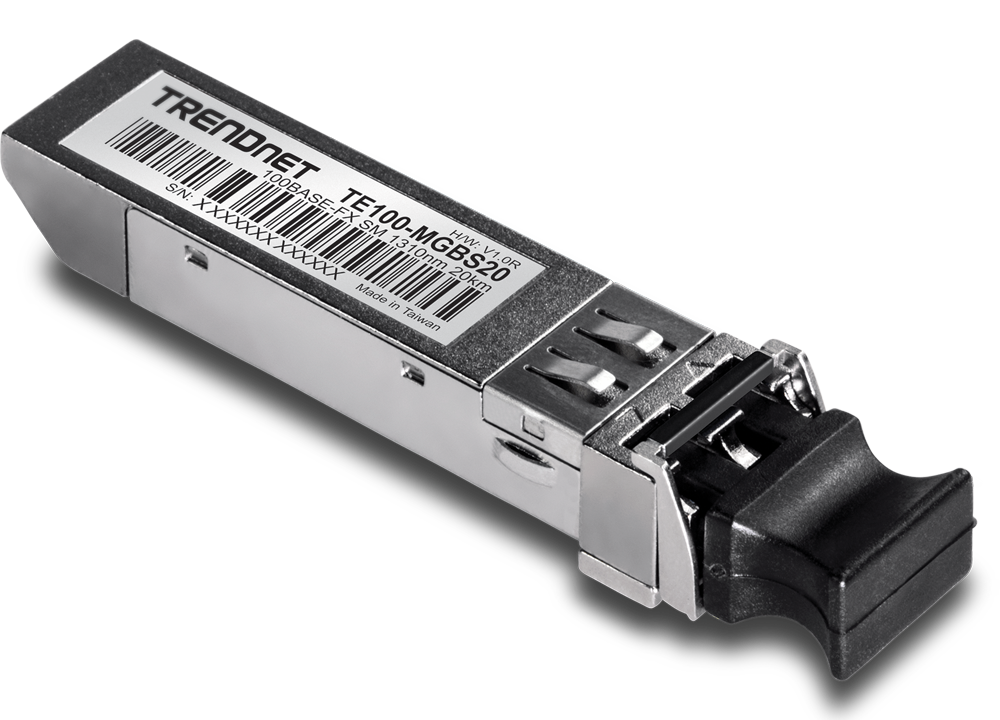 TRENDnet TE100-MGBS20 Mini-GBIC Multi-Mode 100-Base-LX LC Module (20KM)