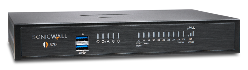 SonicWall 02-SSC-5859 TZ570 Firewall Appliance with 1-Year 8x5 Support & Firmware updates
