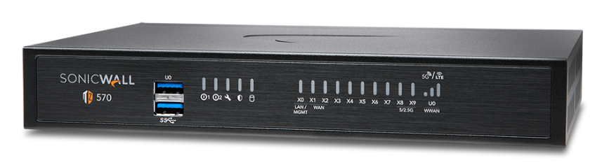SonicWall 02-SSC-5859 TZ570 Firewall Appliance with 1-Year 8x5 Support & Firmware updates