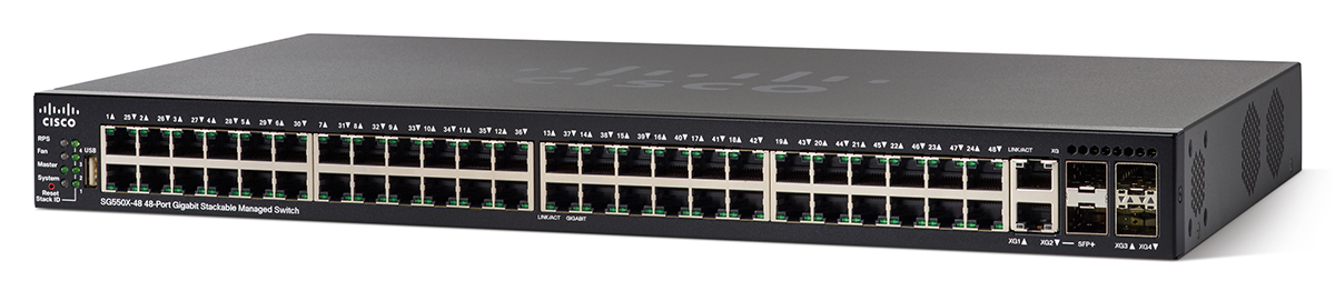 Cisco SG550X-48 48 Port Stackable Managed L3 Gigabit Ethernet Switch