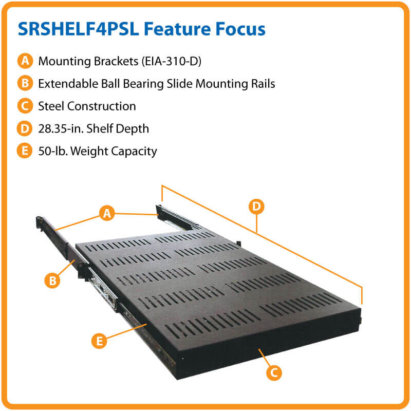 Tripp Lite SmartRack Standard Sliding Shelf