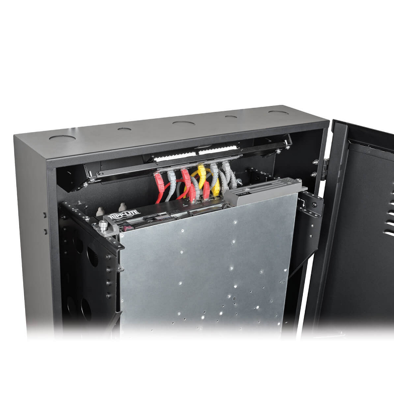 Tripp Lite SmartRack 2U Low-Profile Vertical-Mount Server-Depth Wall-Mount Rack Enclosure Cabinet