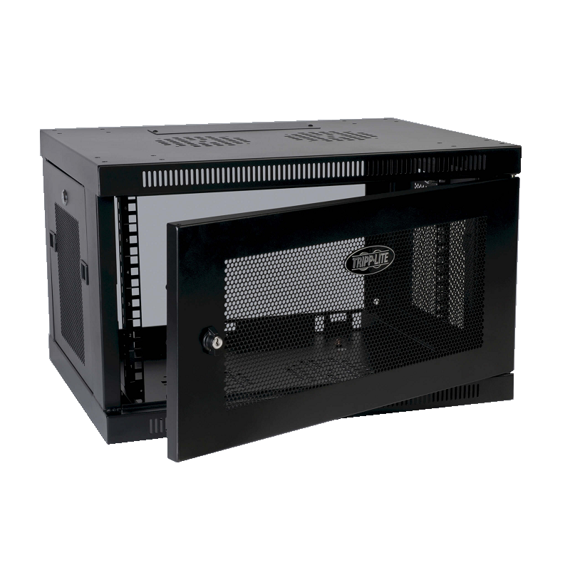 Tripp Lite SmartRack 6U Low-Profile Switch-Depth Wall-Mount Rack Enclosure Cabinet