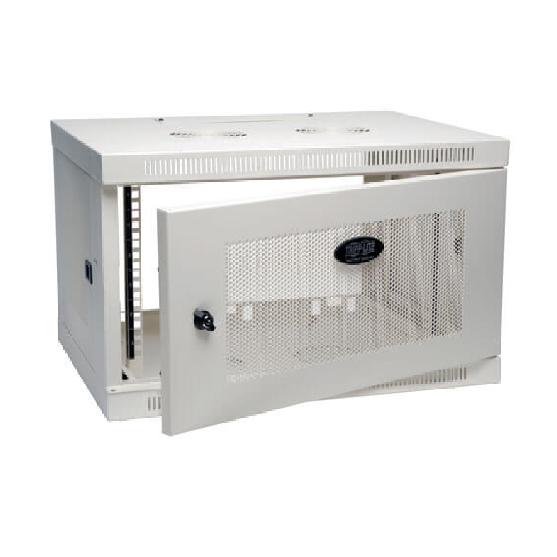 Tripp Lite SmartRack 6U Low-Profile Switch-Depth Wall-Mount Rack Enclosure Cabinet, White