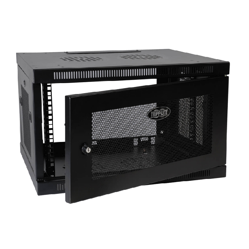 Tripp Lite SmartRack 6U Low-Profile Switch-Depth-Plus Wall-Mount Rack Enclosure Cabinet