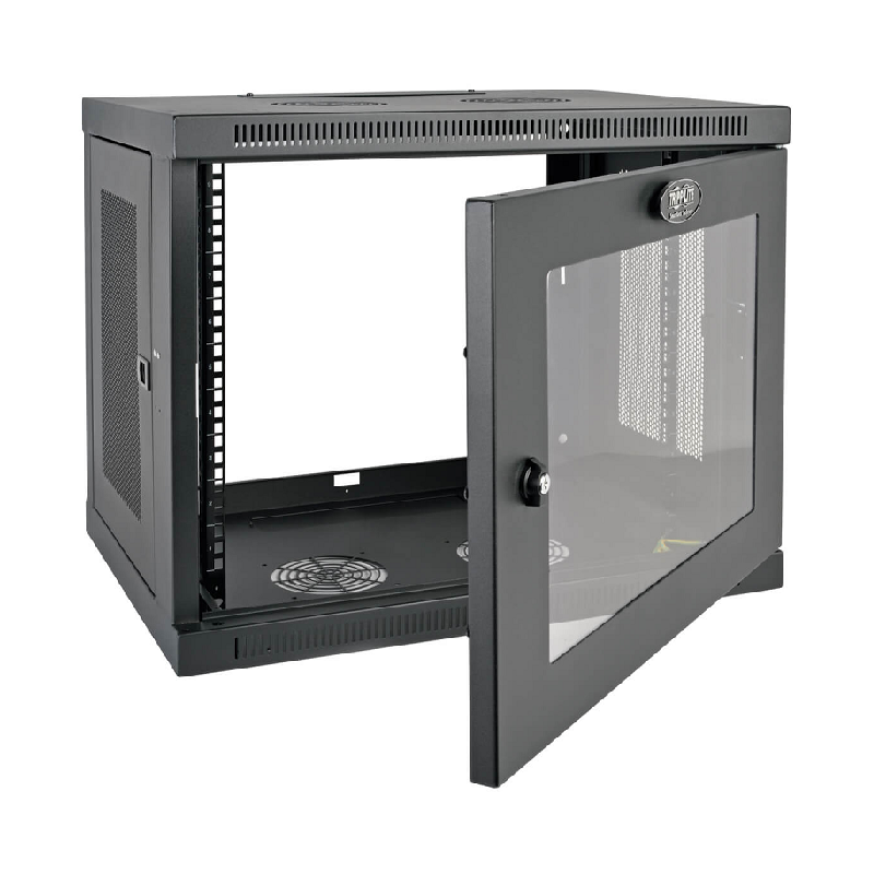 Tripp Lite SmartRack 9U Low-Profile Switch-Depth Wall-Mount Rack Enclosure Cabinet with Acrylic