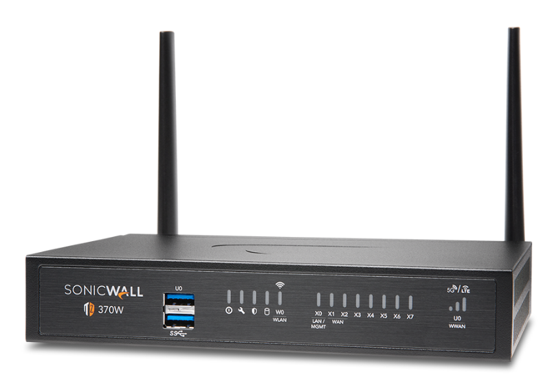 SonicWall 02-SSC-6828 TZ370 Wireless-AC INTL TotalSecure - Essential Edition w/ 1 Yr EPSS