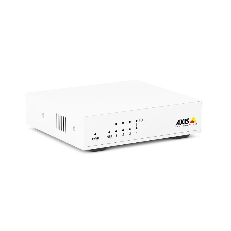 Axis 02101-003 D8004 4 channel 10/100Mbps Unmanaged PoE+ Switch w/Plug & Play Installation