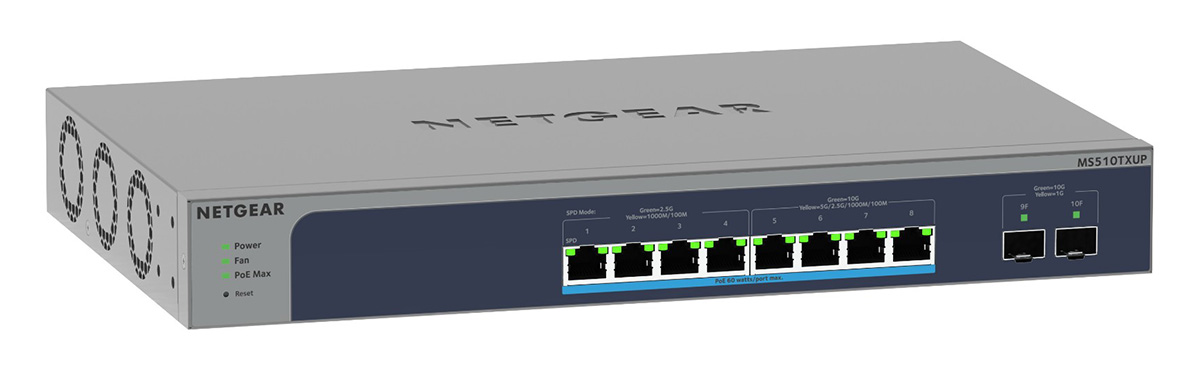 Netgear MS510TXUP-100EUS 8-Port Multi-Gigabit/10G Ethernet PoE++ Smart Managed Switch
