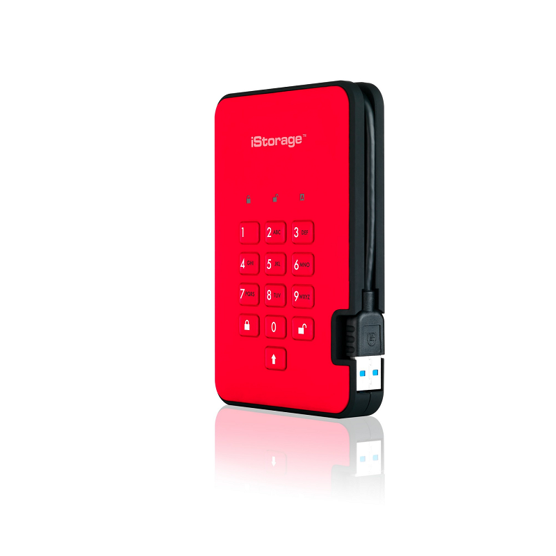 iStorage diskAshur2 HDD - Fiery Red