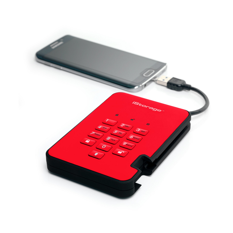 iStorage diskAshur2 HDD - Fiery Red