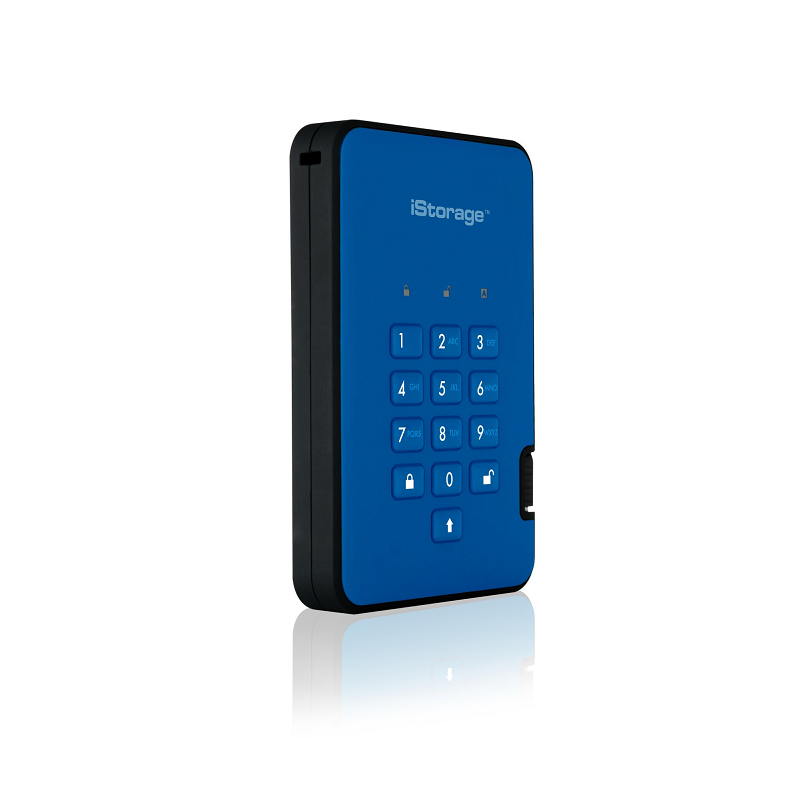 iStorage diskAshur2 HDD - Ocean Blue