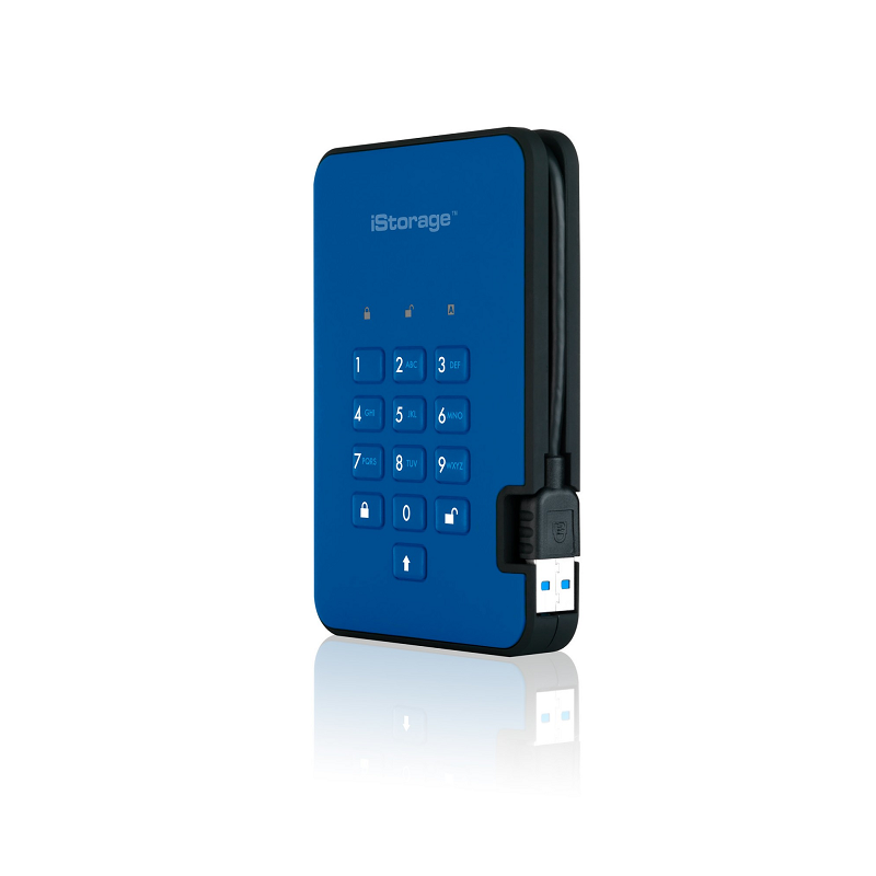 iStorage diskAshur2 HDD - Ocean Blue