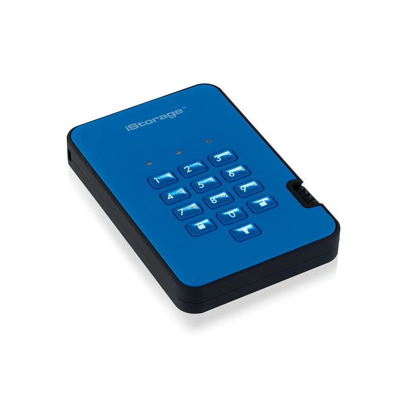 iStorage diskAshur2 HDD - Ocean Blue
