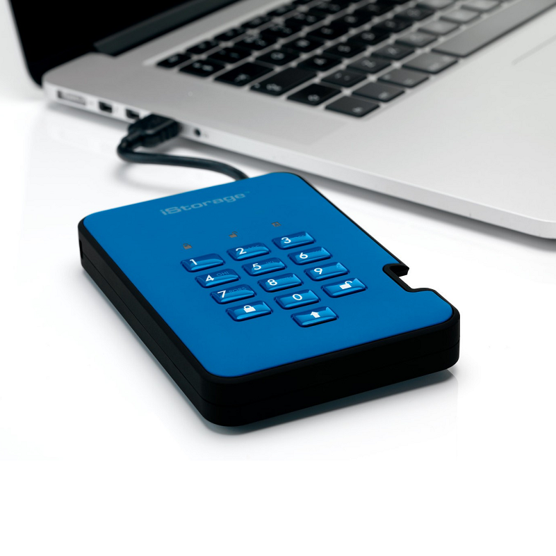 iStorage diskAshur2 HDD - Ocean Blue