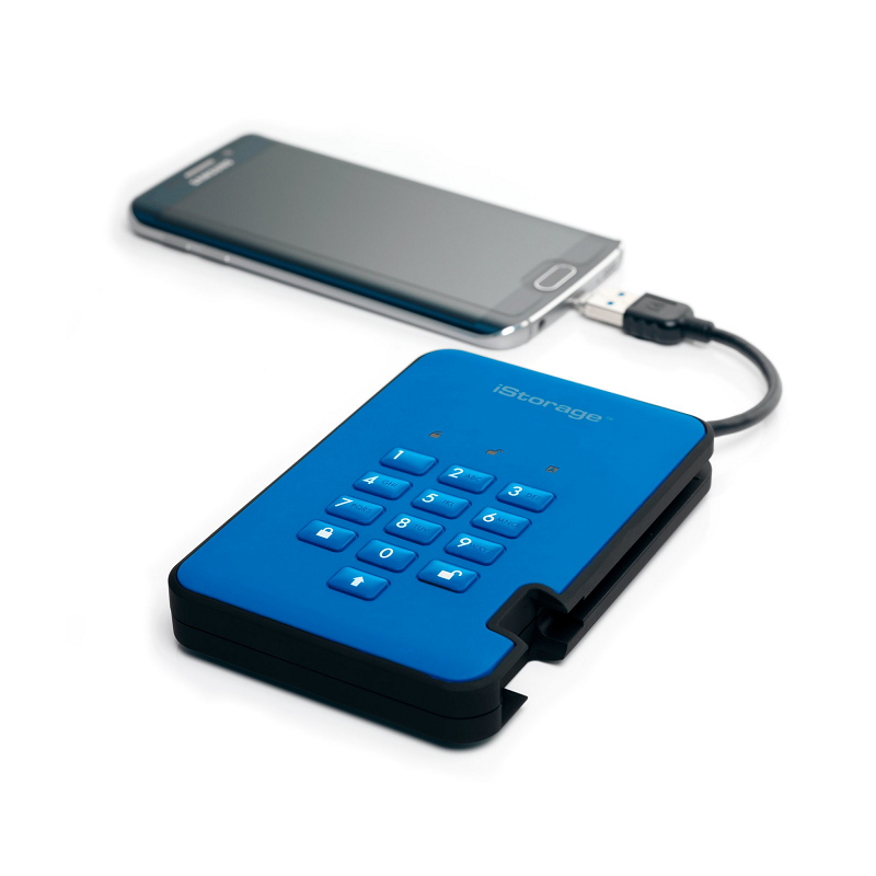 iStorage diskAshur2 HDD - Ocean Blue