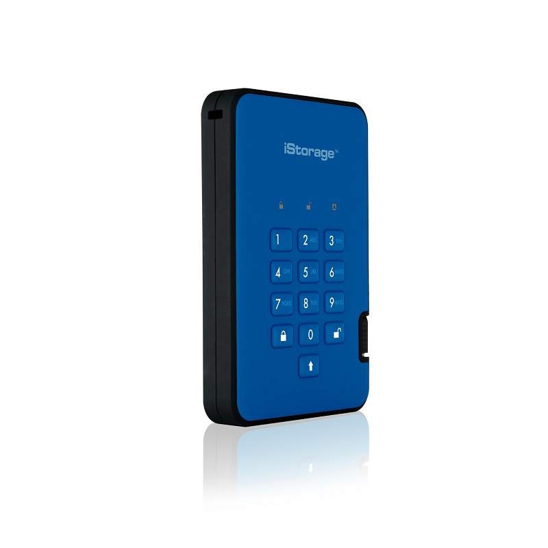 iStorage diskAshur2 SSD - Ocean Blue