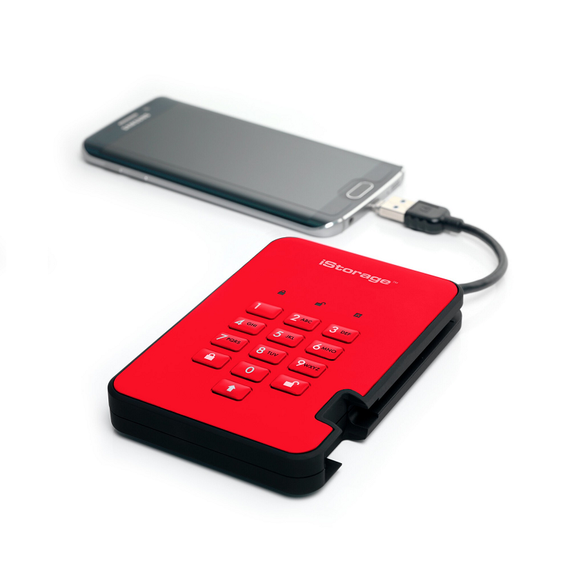 iStorage diskAshur2 SSD - Fiery Red