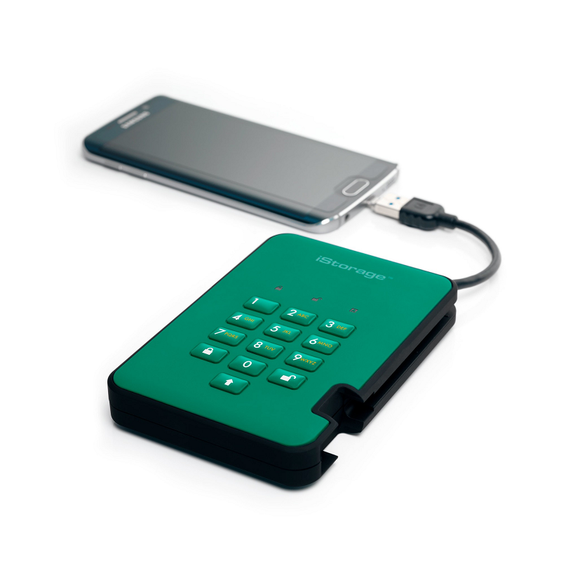 iStorage diskAshur2 SSD - Racing Green