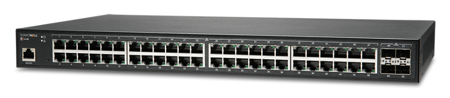 SonicWall 02-SSC-2465 SWS14-48 Managed L2 Gigabit Ethernet (10/100/1000) Black 1U